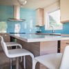 teal tile ikea kitchen